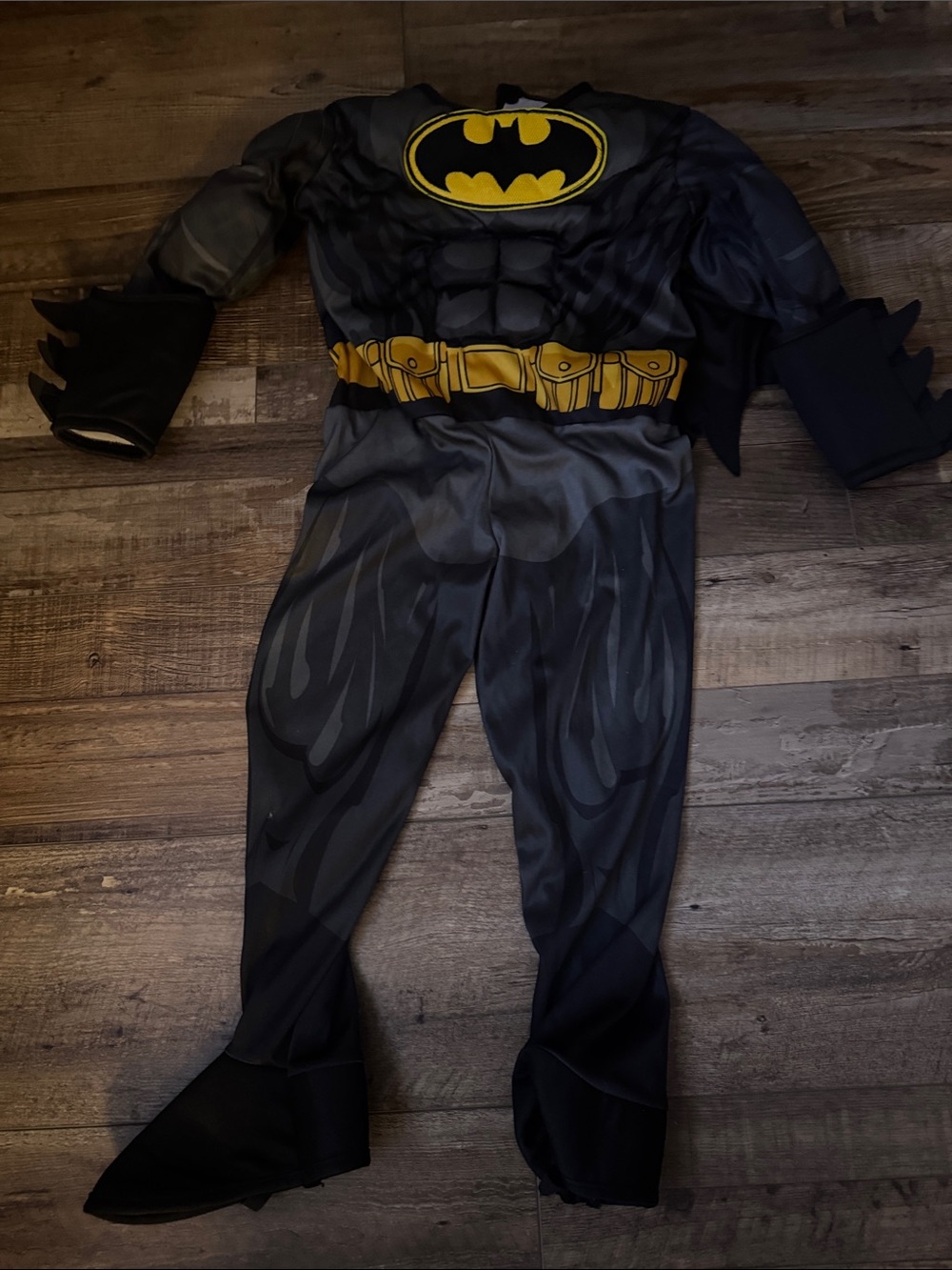 Batman Kids Costume - Black and Yellow Superhero Jumpsuit
